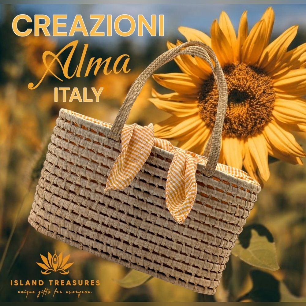 🇮🇹 Vintage Italian Satchel Creazioni ALMA with Cloth Lining Two Inline Pockets - Picture 17 of 17